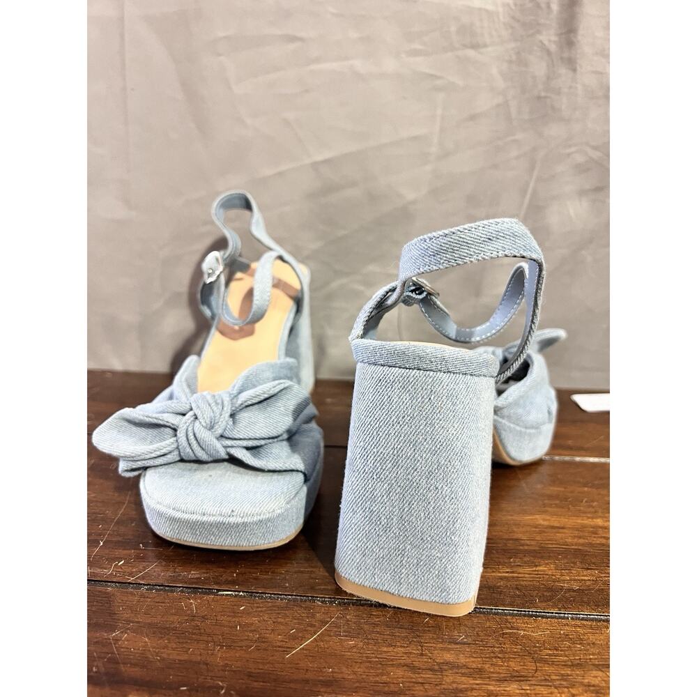 Pop Women's Giving Heeled Sandals in chambray blue Size 8 TG2021 - Picture 3 of 6